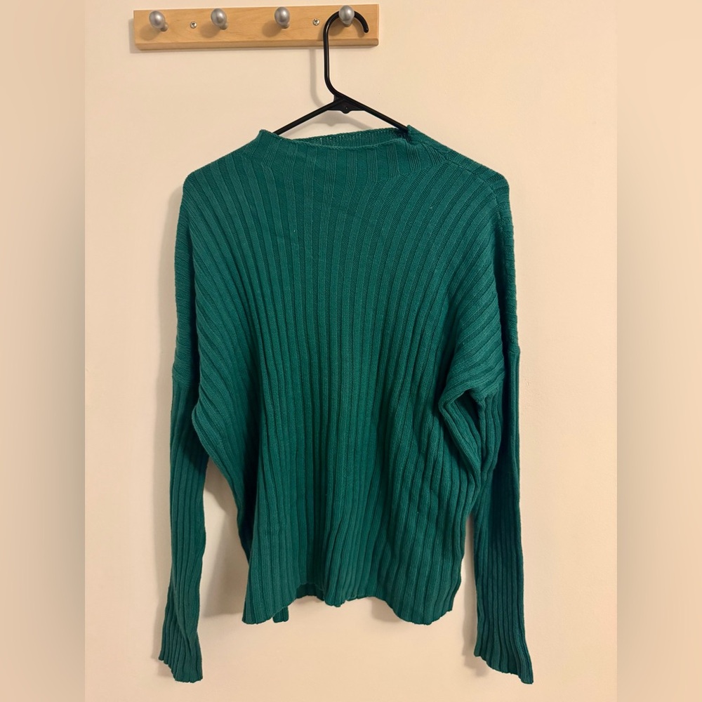 Silence + Noise Green Cut-Out Sweater